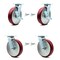 Service Caster 8 Inch Poly on Aluminum Caster Set with Roller Bearings 4 Swivel Lock 2 Brake SCC-30CS820-PAR-TLB-BSL-2-BSL-2 - alternate 1